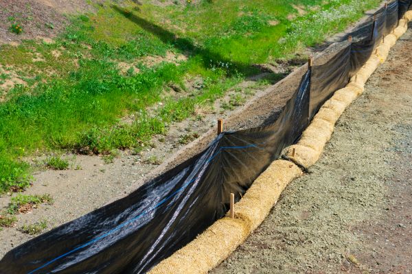 Straw Wattle Installation in Cape Coral